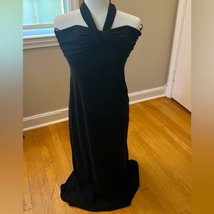 Laundry black bodice halter dress
